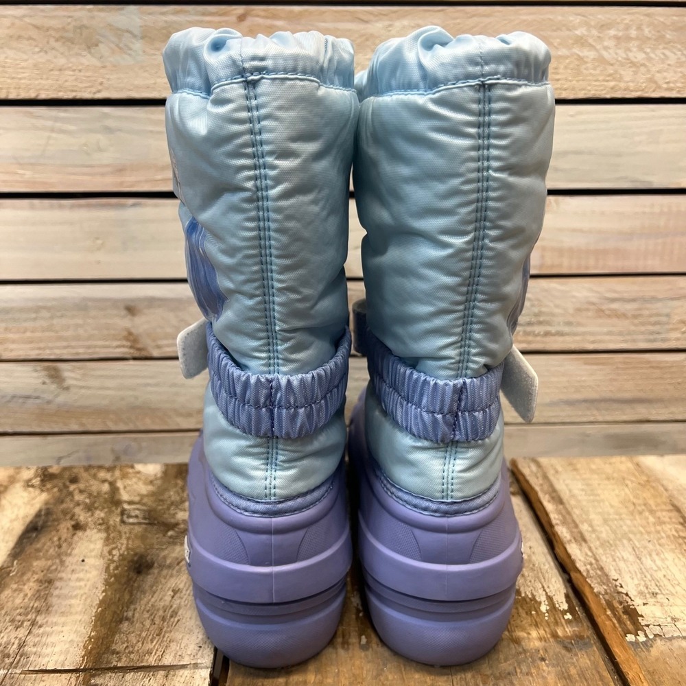 Sorel Blue Purple Disney Frozen Elsa Snow Boots Winter Kids Size 5 - Picture 5 of 9